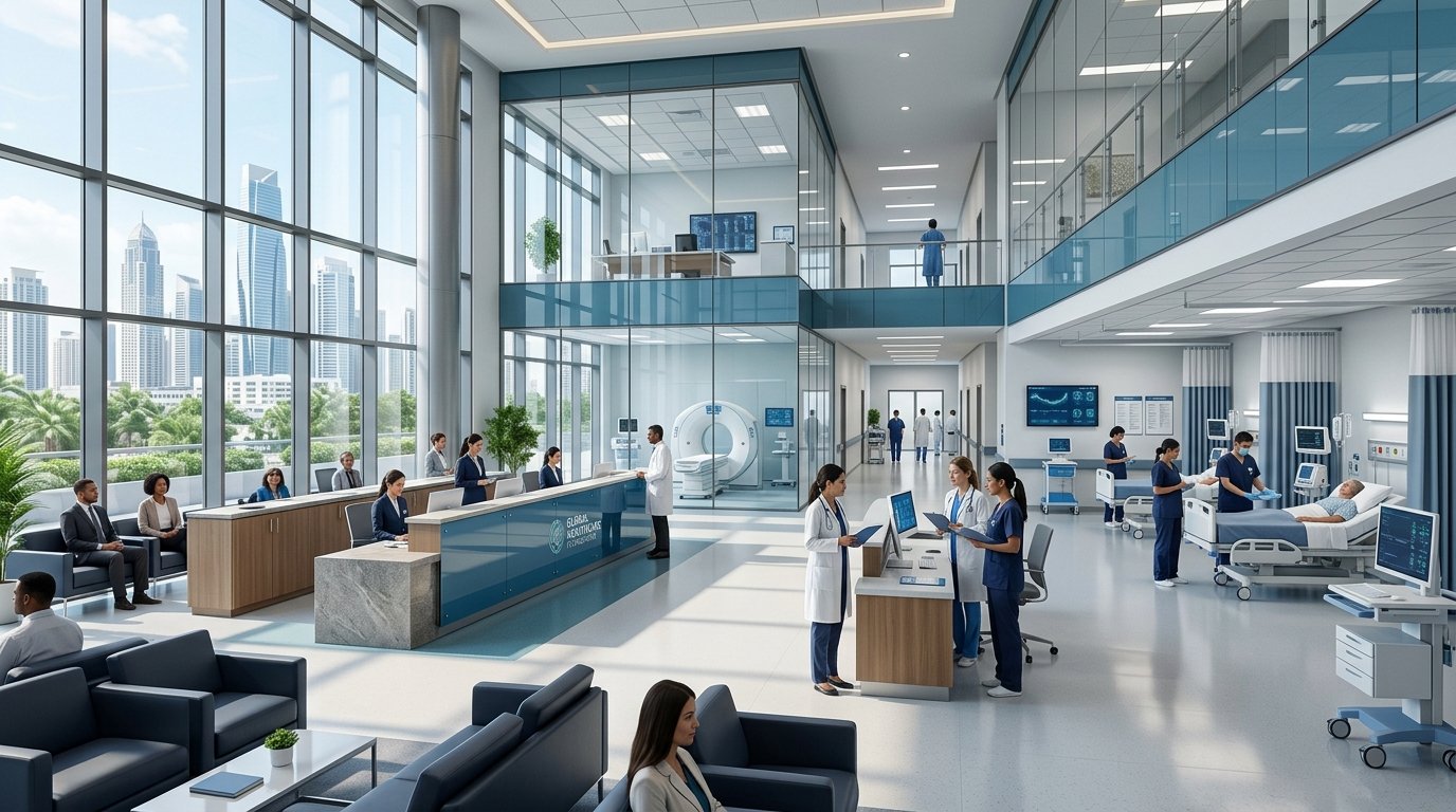 Modern hospital healthcare environment